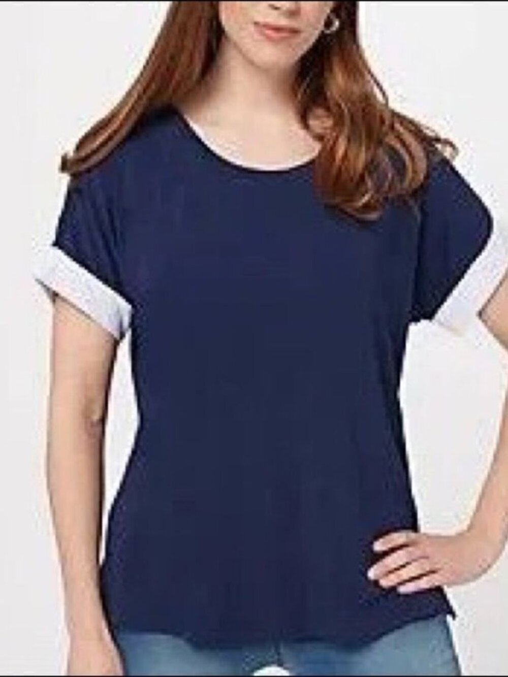 Laurie Felt Contrast Under Sleeve Tee Shirt